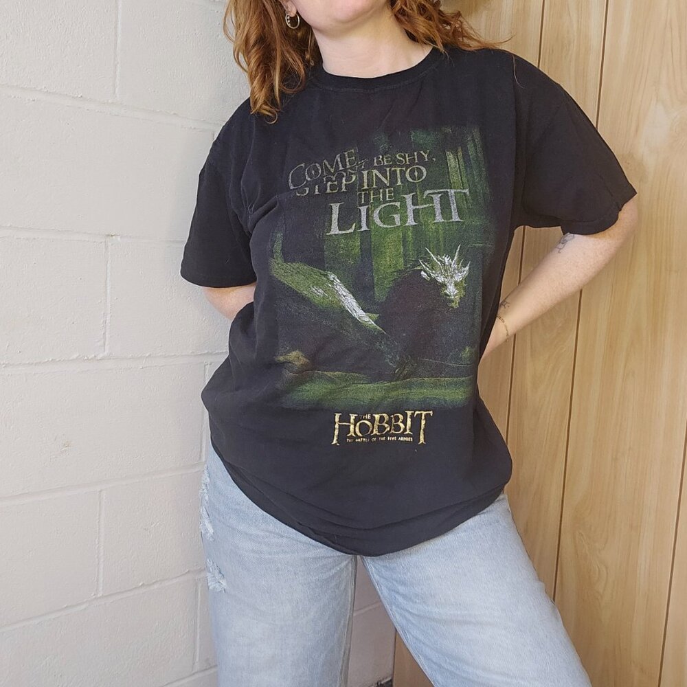 2014 LOTR The Hobbit Battle of Five Armies Smaug the Dragon Branded Promo Tshirt